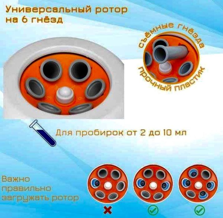 Центрифуга 900-1S настольная 6х10 мл Гарантия Доставка