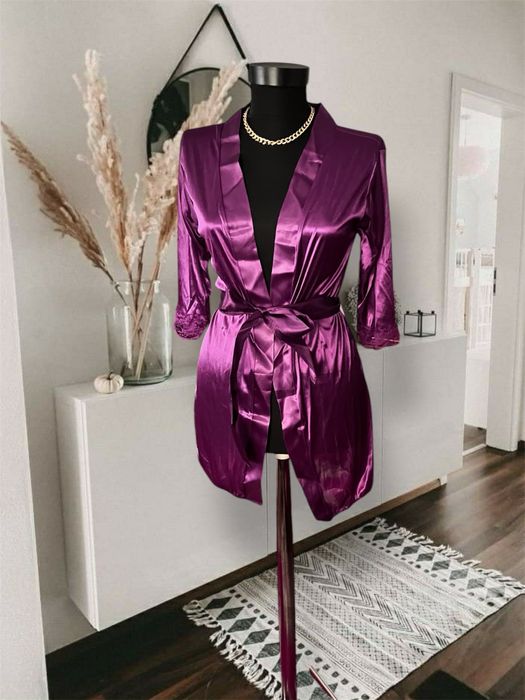 Halat satinat roz fuchsia violet