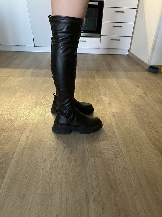 Черни Дамски Ботуши Steve Madden 40 Номер, Оригинални Обувки
