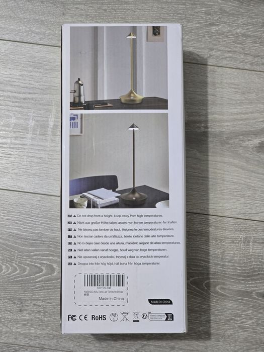 Lampă de masă LED Hapfish fără fir, baterie 6000mAh – Negru