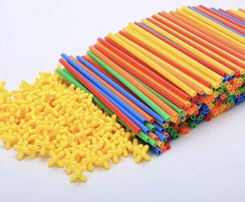 Конструктор домики и соломинки