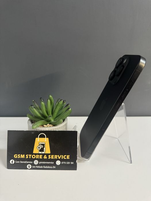 Iphone 15 Pro 128Gb Black Titanium 2 Ani Garantie Gsm Store&Service