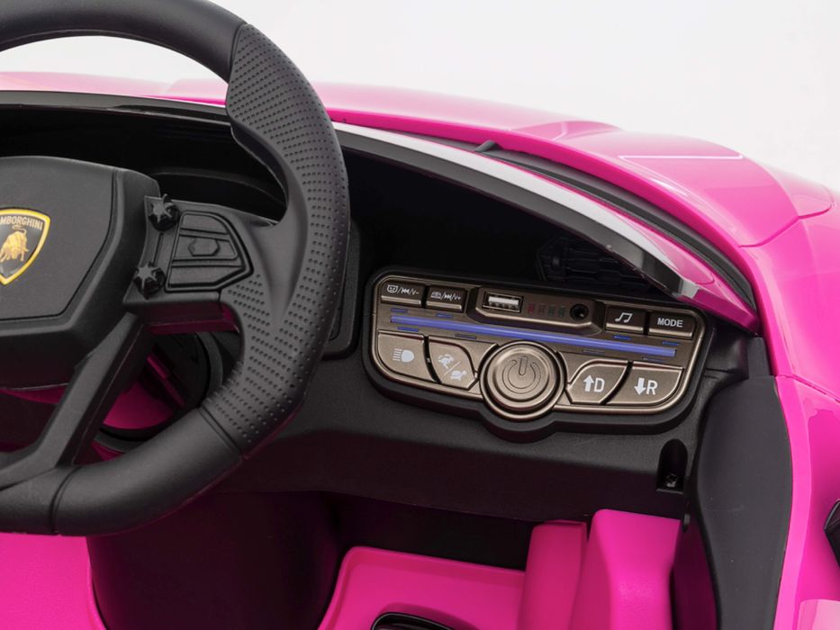 Lamborghini revuelto 12v - детска акумулаторна кола, розова, eva гуми