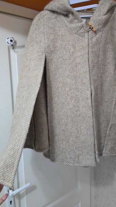 Дамско палто пелерина 100% вълна - унивелсален размер - НОВО