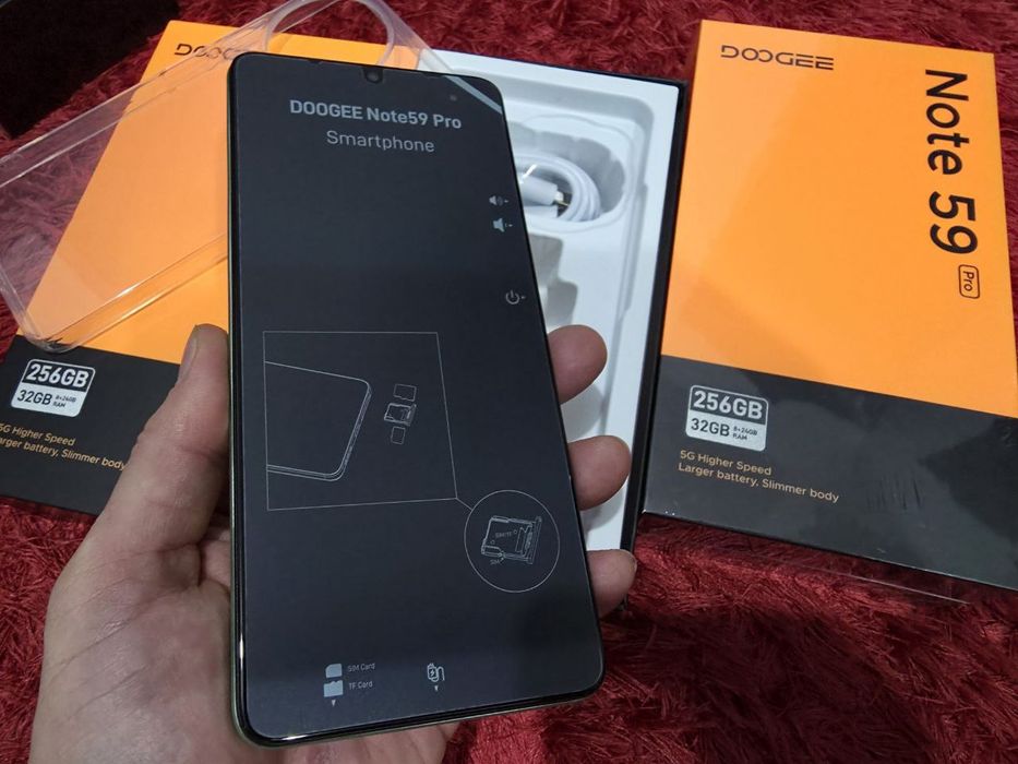 -Doogee Note 59Pro, Nou, 128Gb, 8Ram+24 Verde, 0 cicluri incarcare, ne