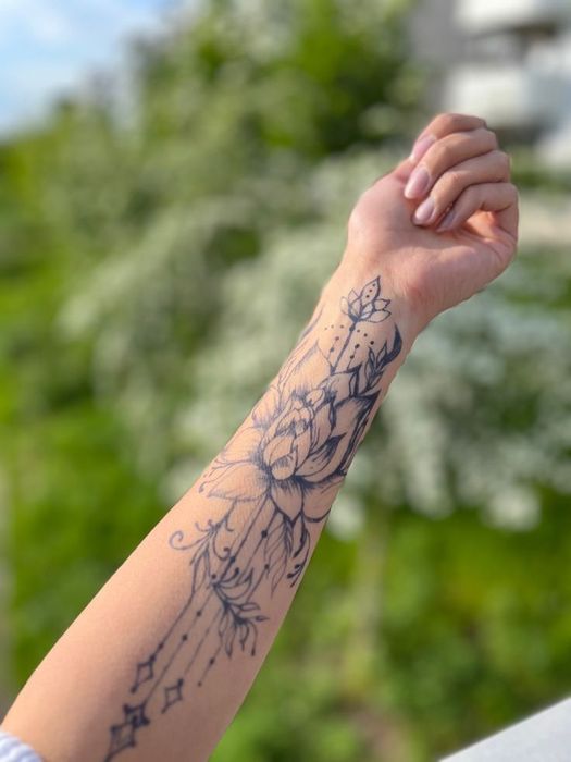 временное тату рисунки хной и jaguagel