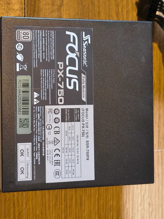 Захранване Seasonic Focus SSR-750PX Platinum, 750W, 80+ Platinum