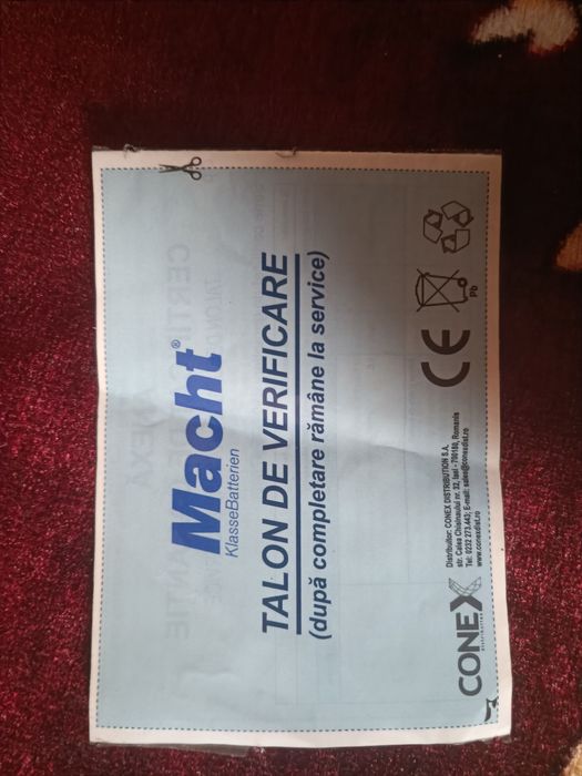 Vând Macht Classic, 12 V, 55 Ah, 480 A.