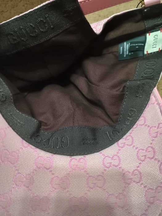 Șapcă Gucci Roz Pastel: Stil Iconic GG Supreme | Made in Italy