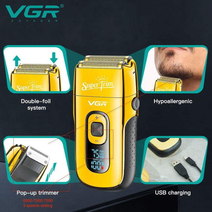 Электробритва soqol olgich elektr britva мужской шейвер VGR V-332