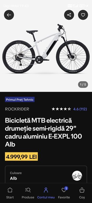 Bicicletă electrică MTB ROCKRIDER/Schimb cu scuter