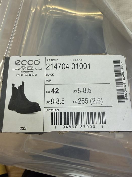 ECCO Grainer M — мужские кожаные ботинки челси, EU 42