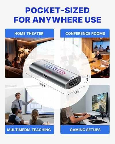 Нов HDMI сигнален усилвател удължител до 50м 1080p HDCP 2.3 PS5 USB-C