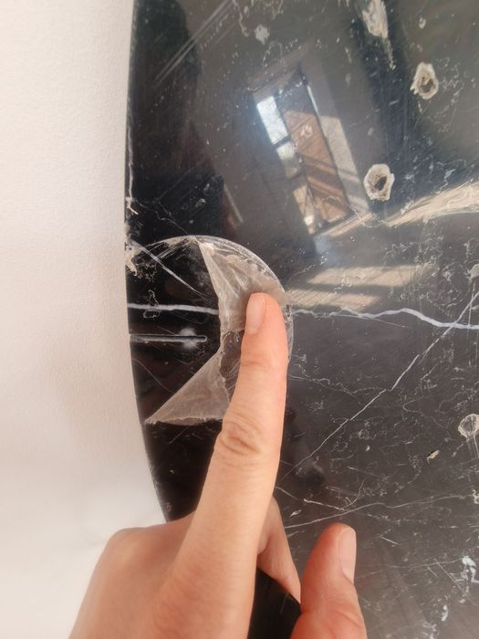 Мрамор круглый формы в пленке