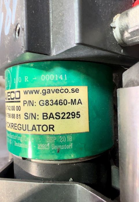 0000-212-588 Regulator de presiune a gazului GAVECO,TESCOM MAN