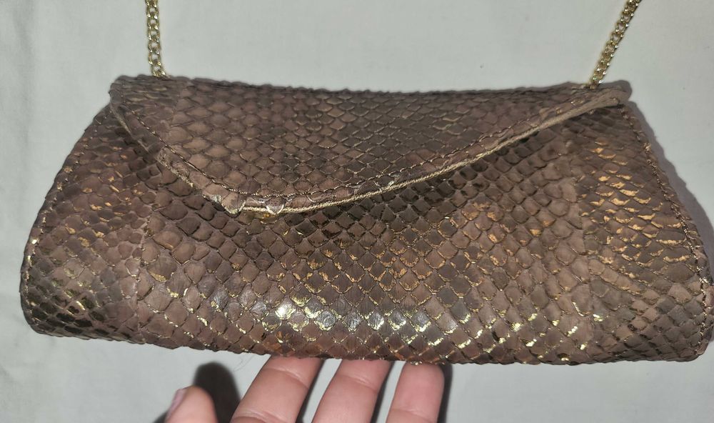 истински ПИТОН красива чанта
