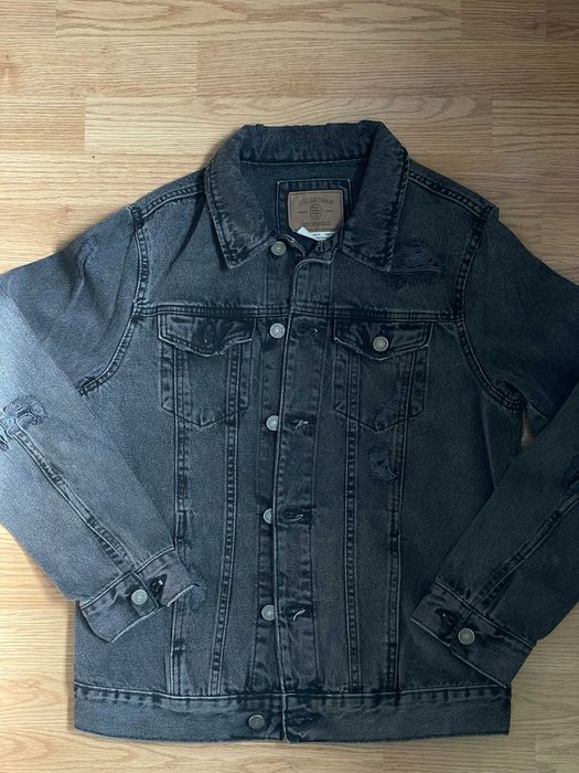 Geaca jeans distressed