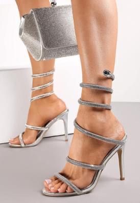 Sandale strasuri gladiator glezna pietre argintii aurii negre 36 37