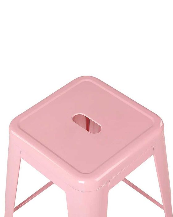 Set de 2 scaune de bar/ Beliani/ Metalice - Roz