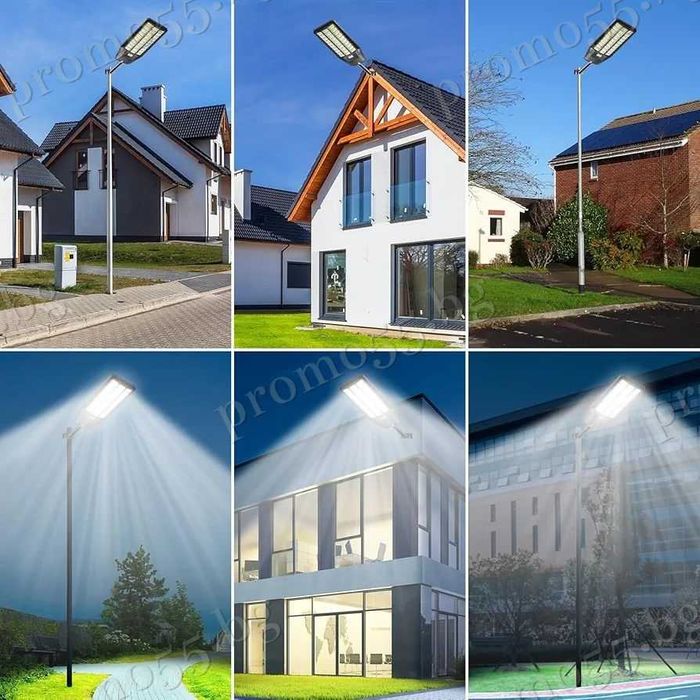 Градинска Соларна LED Лампа 900W, 1350W, 1800W Cobra MAX с Датчик за Движение и Дистанционно