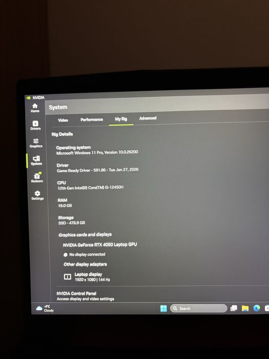 Laptop msi i5 12450 si rtx 4050 6gb