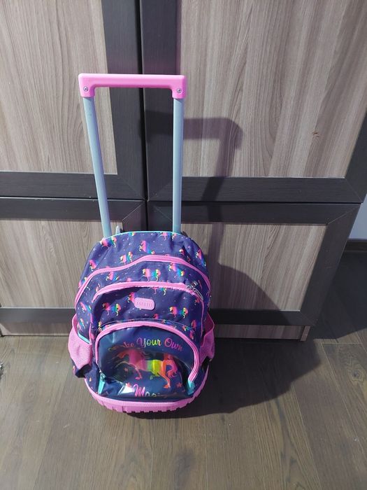 Ghiozdan pentru școală pe role.