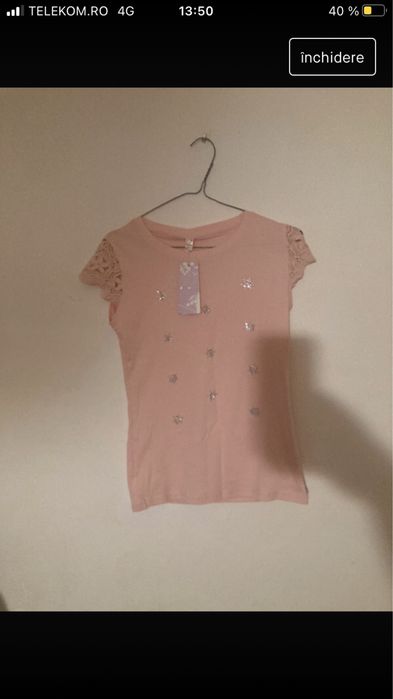 Tricou dama roz nou cu eticheta