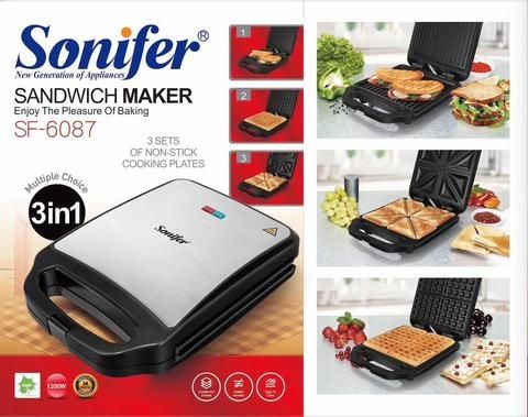 Доставка! Sonifer SF-6087 3в1 вафельница, тостер, сендвич toster to59