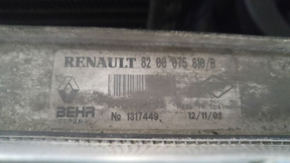 radiator intercooler 2.2 dci renault laguna 2 8200075810b