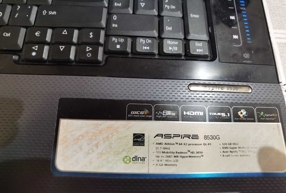 Продам ноутбук Acer 8530G