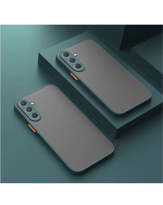 Samsung S22/S23/S24/S25/PLUS/ULTRA Husa Plastic Fumuriu Margine Silico