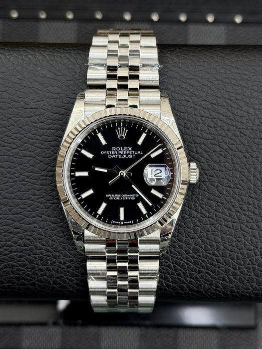 Rolex Date-Just 36mm Black Dial - ETA 3235
