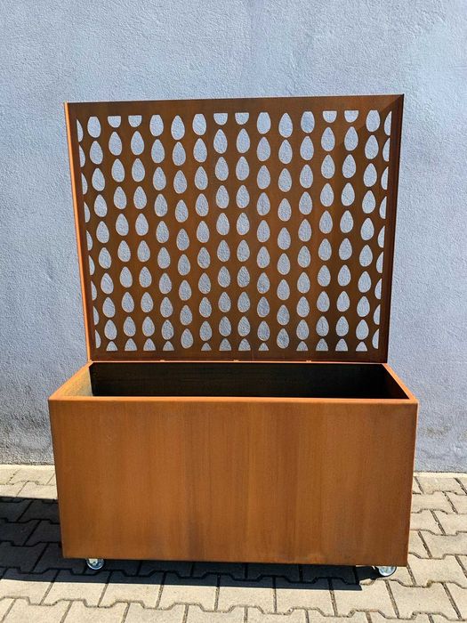 Jardiniere, ghivece, delimitare gazon din otel CORTEN