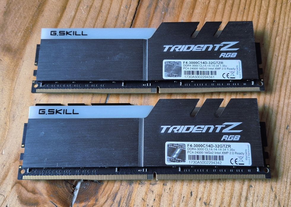 32GB RAM DDR4 3000MHz G.Skill Trident Z RGB