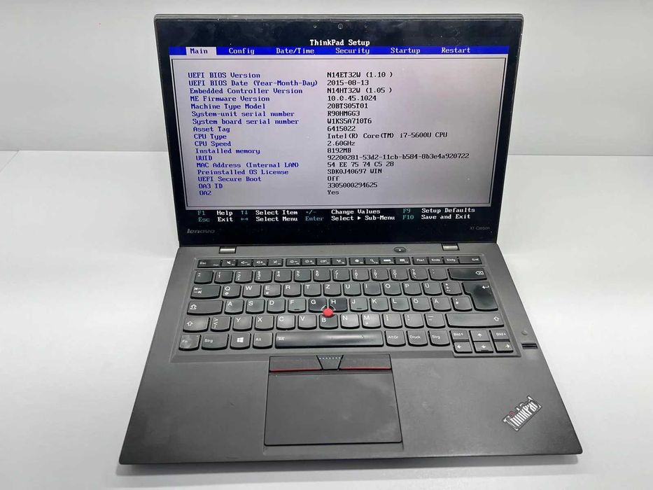Laptop SH Piese/Incomplet Lenovo Thinkpad X1 Carbon 3rd Gen