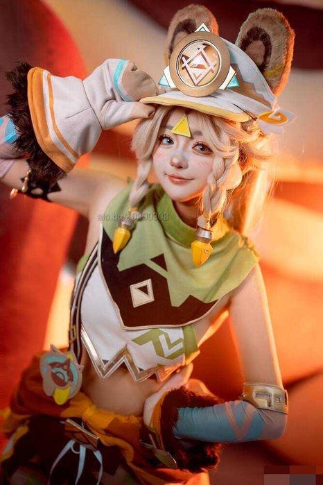 Аниме висококачествена перука Genshin Impact Kachina Cosplay