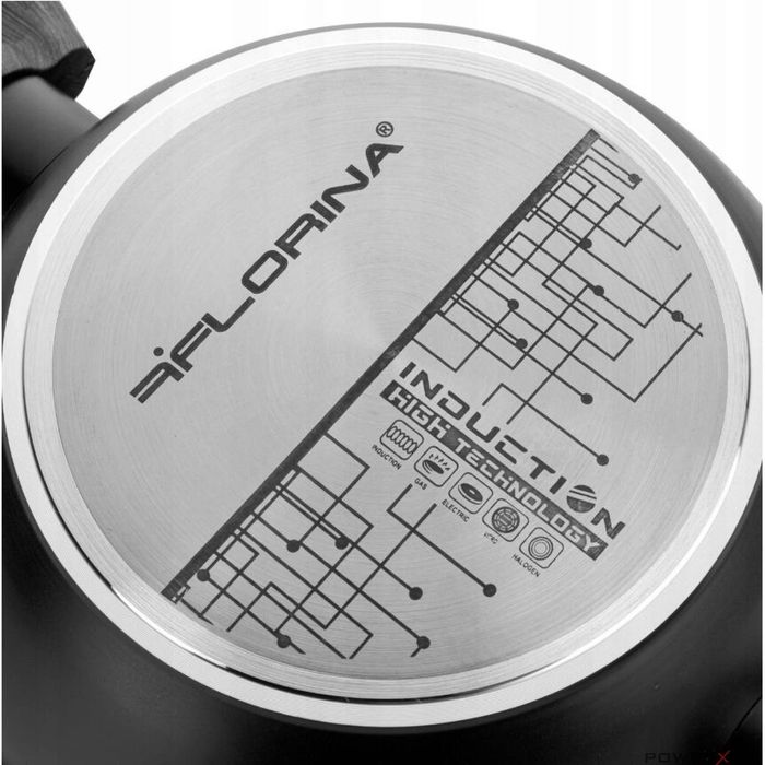 Oala din aluminiu cu invelis din marmura antiaderenta, capac din