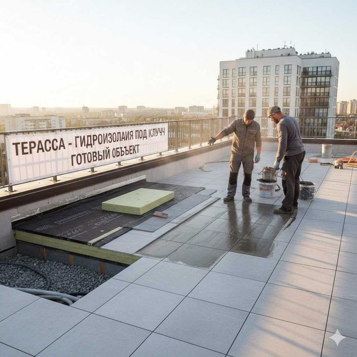 Терасса -гидроизоляция под ключ.