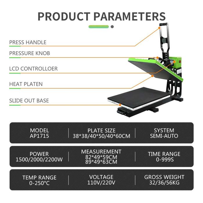 Termopress Auplex tekstil uchun dazmol