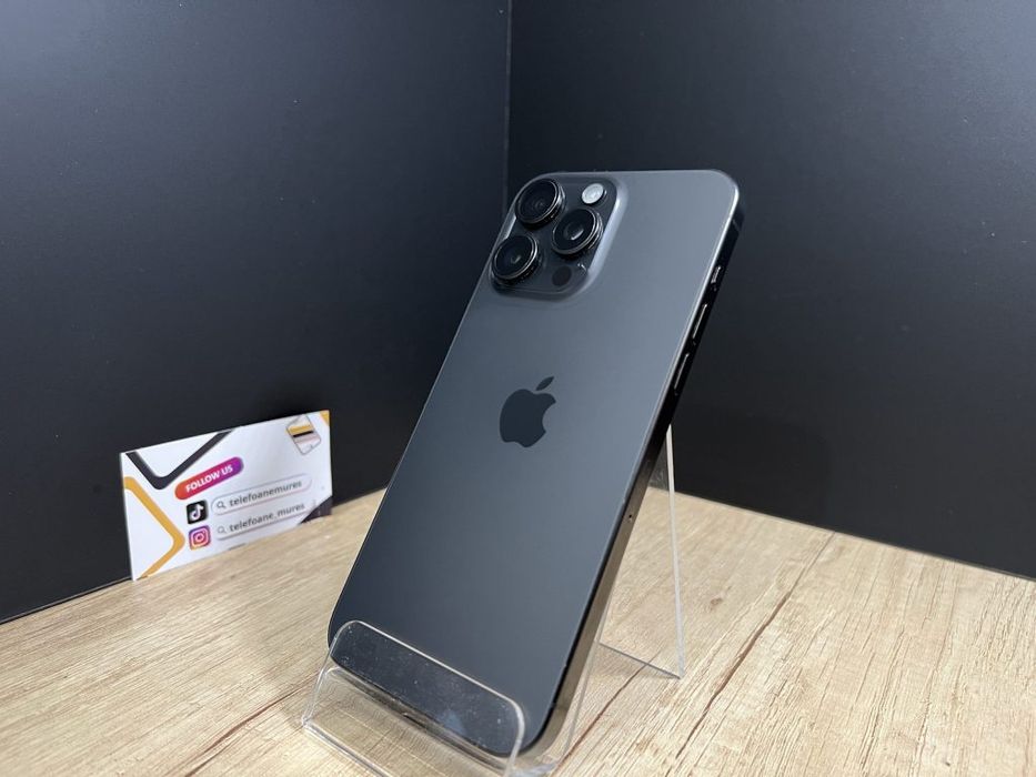 Iphone 15 Pro Max 256Gb Titanium Black Second-Hand Bun 3 ani garanție,