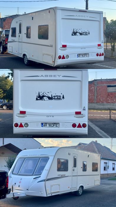 Vând Rulota ABBEY GTS 418 2007  Recent inmatriculata Pat fix matrimonial 4/5 locuri de dormit 2 Spații de dormit Motor mover