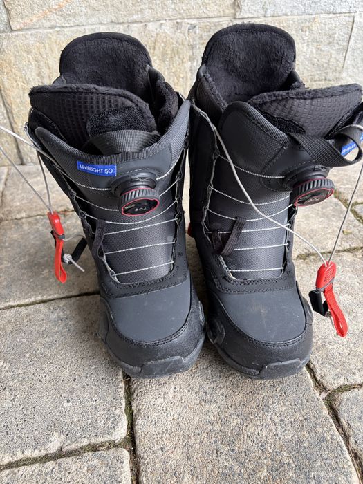 Set complet Burton, placa, legaturi si boots easy, 39 plus geanta.
