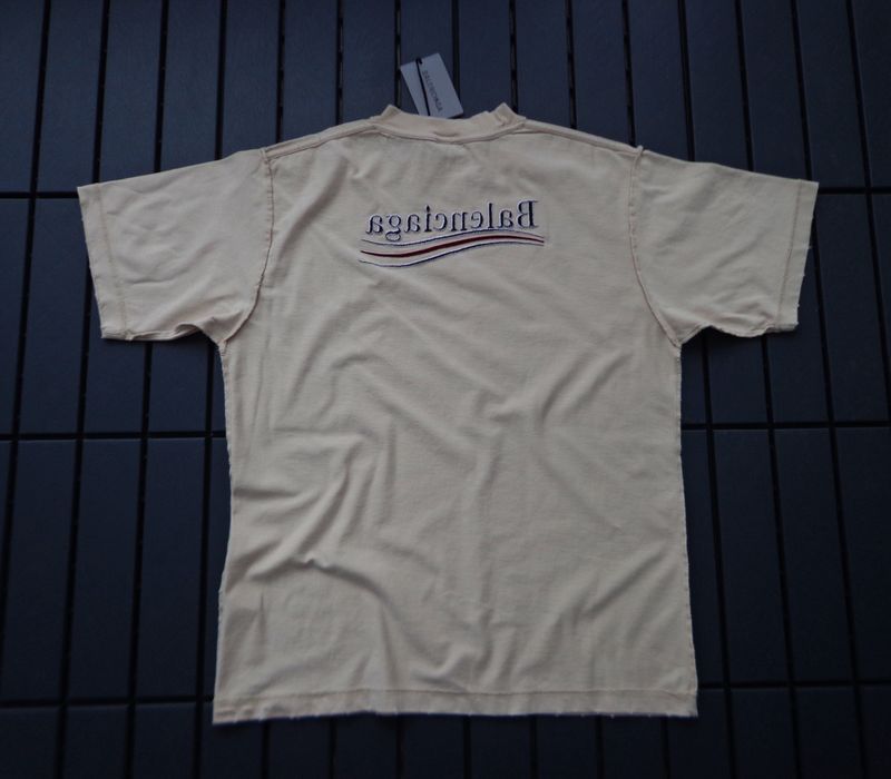 Мъжка тениска Balenciaga T shirt Cream