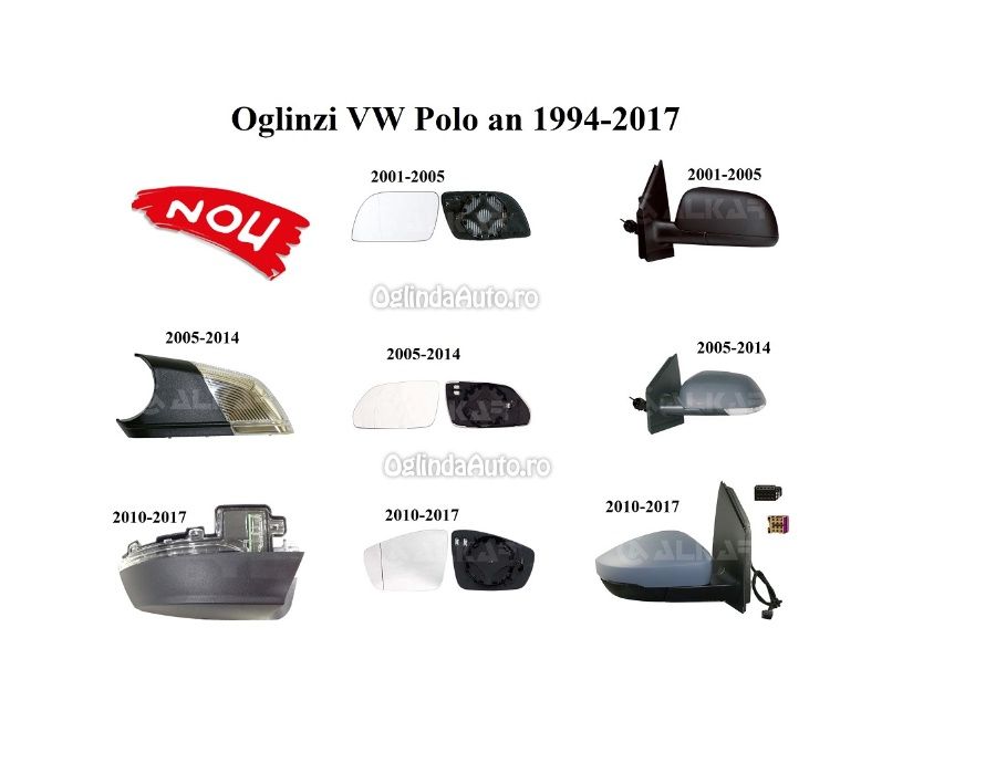 Oglinda VW Polo geam sticla semnal oglinzi stanga dreapta MONTAJ GRATU