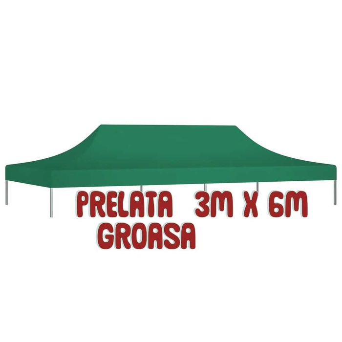 Acoperis prelata cort pavilion pliabil 3m x 6m Gros cauciucat