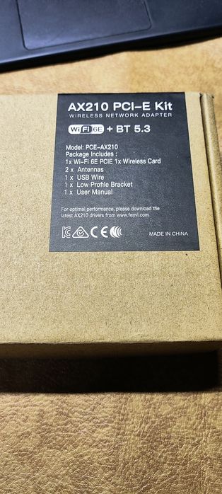 Placa retea wireless WI-FI 6E + BT 5.3