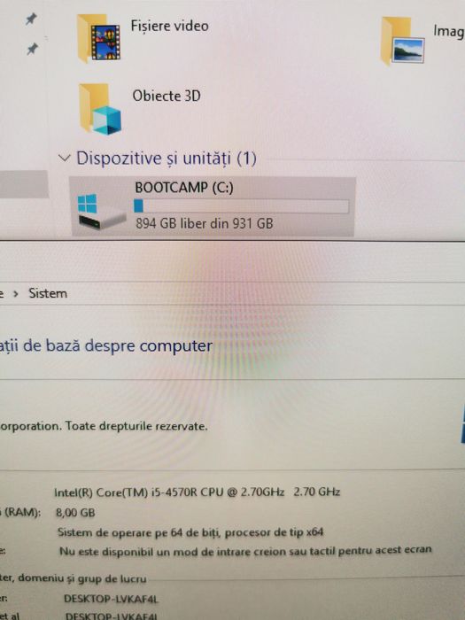 iMac  A1418  ecran 21.5 inch, i5 1TB HDD cu Windows 10 sau MacOs