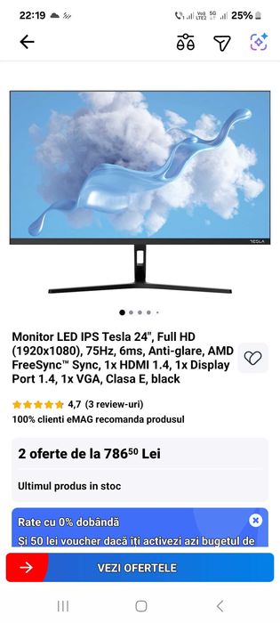 Vand monitor TESLA 24"