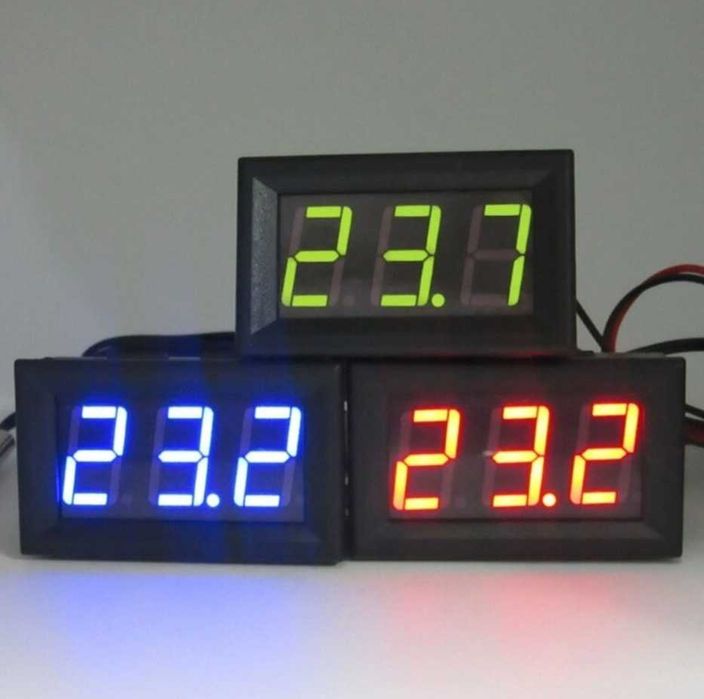 Светодиодный термометр,провод 1м.