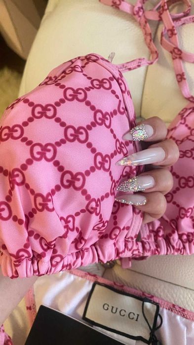 бански бикини S/M/L* Gucci PINK TECHNICAL **floral